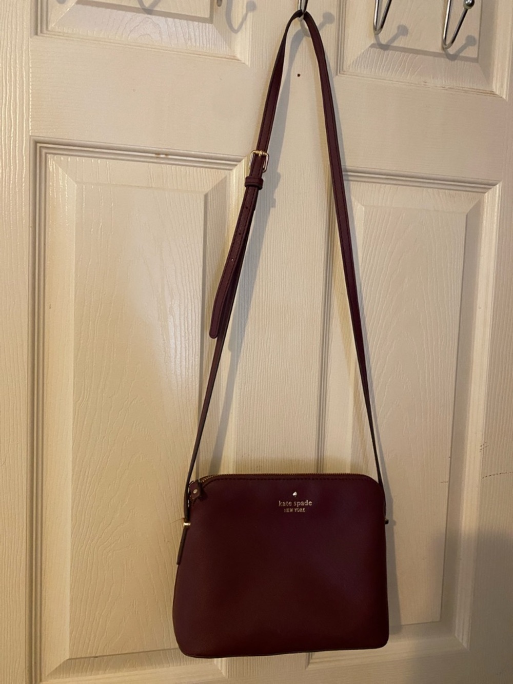 kate spade Crossbody Bag in Burgundy with Gold Hardware